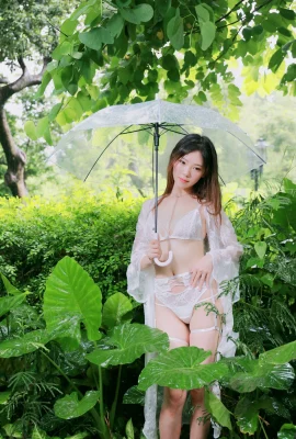 抖娘-利世《白色薄紗》戶外大秀身材自然美 (30 圖片)