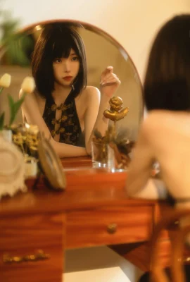 許嵐LAN《黑色薄紗》若隱若現的白嫩長腿 (40 相片)