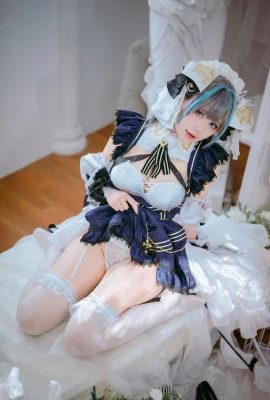 動漫博主是一隻熊仔嗎碧藍檔案柴郡主題性感多套服飾系列配原色絲襪秀美腿誘惑寫真100P