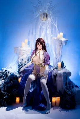 Coser小姐姐星之遲遲彼得羅涅手辦同人主題性感露胸情趣服飾配白絲襪完美誘惑寫真91P