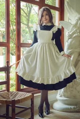 人氣Coser不呆貓OL頂頭上司主題性感OL制服露白色內衣配超薄黑絲秀曼妙身姿誘惑寫真91P-02